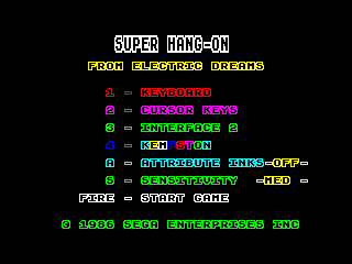 Super Hang-On — ZX SPECTRUM GAME ИГРА