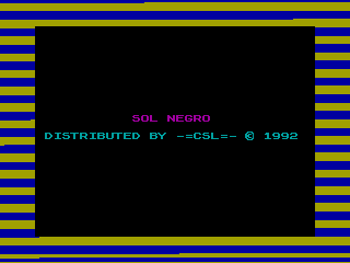 Sol Negro — ZX SPECTRUM GAME ИГРА