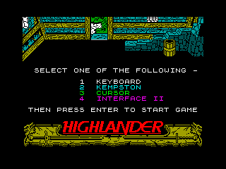 Highlander — ZX SPECTRUM GAME ИГРА