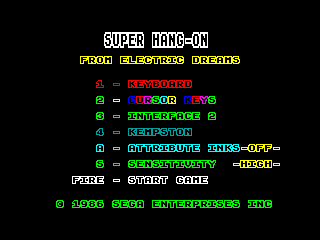 Super Hang-On — ZX SPECTRUM GAME ИГРА