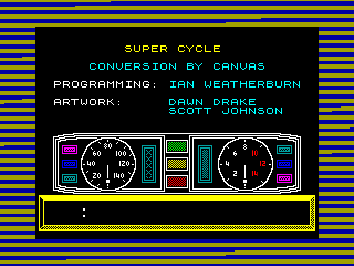 Super Cycle — ZX SPECTRUM GAME ИГРА