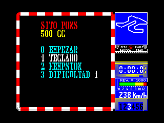 Sito Pons 500cc Grand Prix — ZX SPECTRUM GAME ИГРА