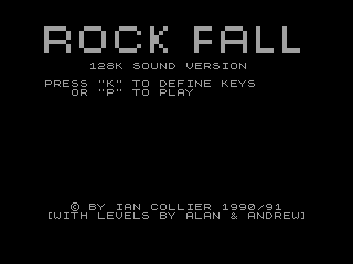 ROCK FALL — ZX SPECTRUM GAME ИГРА