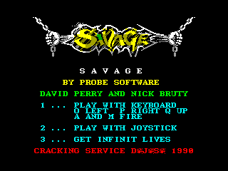 SAVAGE 3 — ZX SPECTRUM GAME ИГРА