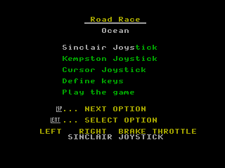 ROAD RACE — ZX SPECTRUM GAME ИГРА