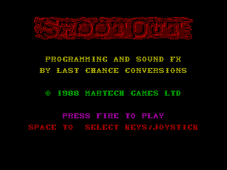 SHOOT-OUT — ZX SPECTRUM GAME ИГРА