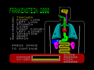 Frankenstein 2000 — ZX SPECTRUM GAME ИГРА