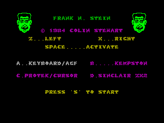 FRANK'N'STEIN — ZX SPECTRUM GAME ИГРА