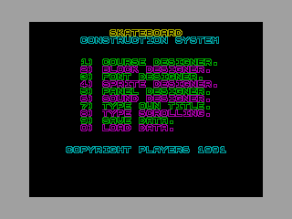 SKATEBOARD CONSTRUCTION SYSTEM — ZX SPECTRUM GAME ИГРА