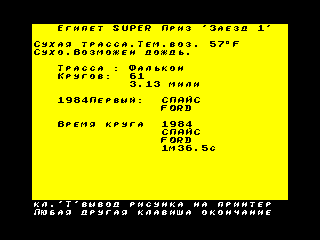 FORMULA ONE — ZX SPECTRUM GAME ИГРА