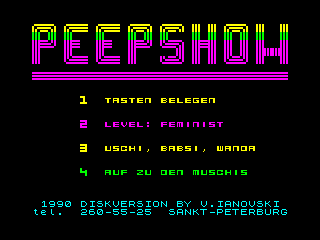 Peepshow — ZX SPECTRUM GAME ИГРА