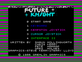 Future Knight — ZX SPECTRUM GAME ИГРА