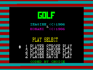 GOLF — ZX SPECTRUM GAME ИГРА