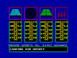 Indoor Sports — ZX SPECTRUM GAME ИГРА