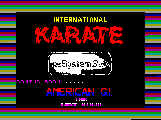 INTERNATIONAL KARATE — ZX SPECTRUM GAME ИГРА