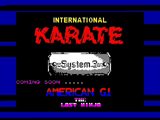 INTERNATIONAL KARATE — ZX SPECTRUM GAME ИГРА