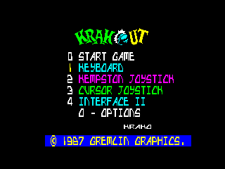 Krakout — ZX SPECTRUM GAME ИГРА