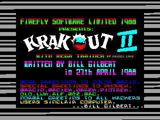 KRAKOUT 2 — ZX SPECTRUM GAME ИГРА