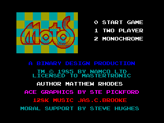 MOTOS — ZX SPECTRUM GAME ИГРА