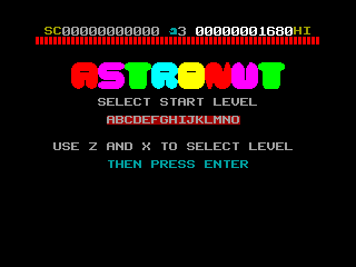 Astronut — ZX SPECTRUM GAME ИГРА