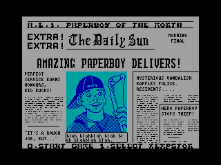 Paperboy — ZX SPECTRUM GAME ИГРА