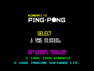 Ping Pong — ZX SPECTRUM GAME ИГРА