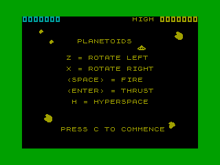 Planetoids — ZX SPECTRUM GAME ИГРА