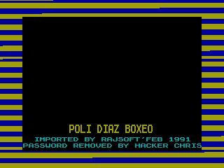 POLI DIAZ BOXEO — ZX SPECTRUM GAME ИГРА