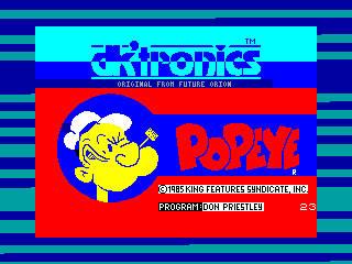 Popeye — ZX SPECTRUM GAME ИГРА