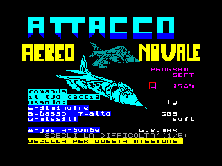 ATTACCO REREO NAVALE — ZX SPECTRUM GAME ИГРА