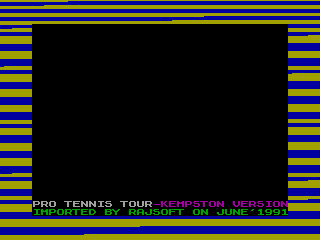 Pro Tennis Tour — ZX SPECTRUM GAME ИГРА