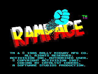 Rampage — ZX SPECTRUM GAME ИГРА