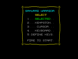 Samurai Warrior — ZX SPECTRUM GAME ИГРА