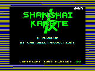 Shanghai Karate — ZX SPECTRUM GAME ИГРА