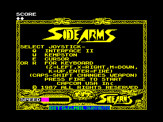 SIDE ARMS — ZX SPECTRUM GAME ИГРА