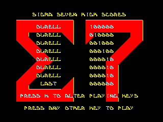 Sigma 7 — ZX SPECTRUM GAME ИГРА