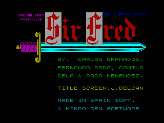 SIR FRED — ZX SPECTRUM GAME ИГРА