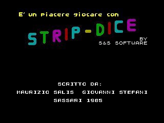 Strip-Dice — ZX SPECTRUM GAME ИГРА