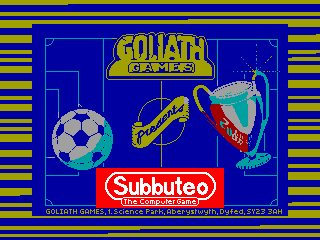 SUBBUTEO FOOTBAL — ZX SPECTRUM GAME ИГРА