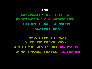 TANK — ZX SPECTRUM GAME ИГРА