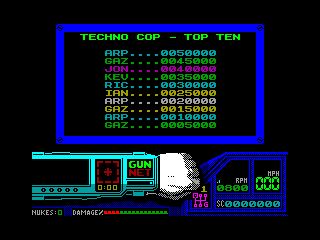 TECHNO COP — ZX SPECTRUM GAME ИГРА