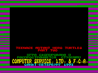 TEENAGE MUTANT HERO TURTLES 2 — ZX SPECTRUM GAME ИГРА