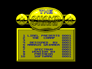 THE CHAMP — ZX SPECTRUM GAME ИГРА
