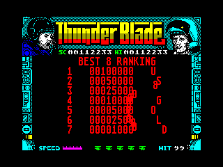 THUNDER BLADE — ZX SPECTRUM GAME ИГРА