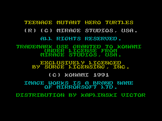 TEENAGE MUTANT HERO TURTLES 2 — ZX SPECTRUM GAME ИГРА