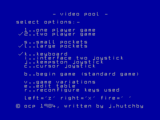 VIDEO POOL — ZX SPECTRUM GAME ИГРА