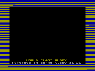 World Class Rugby — ZX SPECTRUM GAME ИГРА