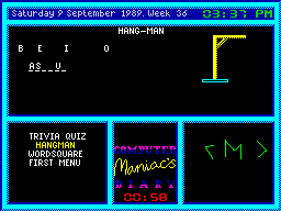 Computer Maniac's 1989 Diary — ZX SPECTRUM GAME