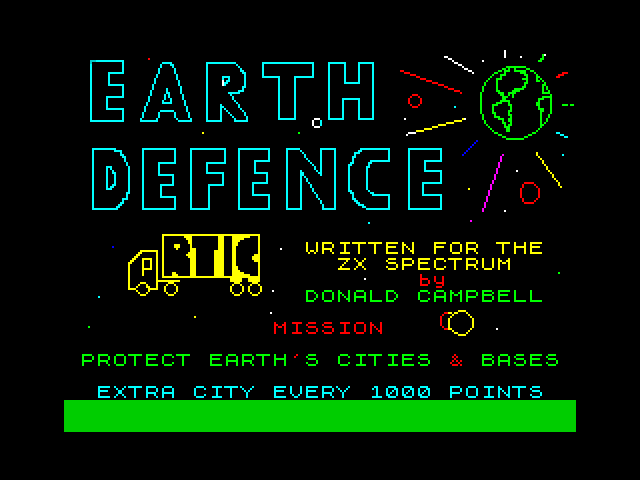 Earth Defence — ZX SPECTRUM GAME
