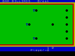 Bar Billiards — ZX SPECTRUM GAME ИГРА